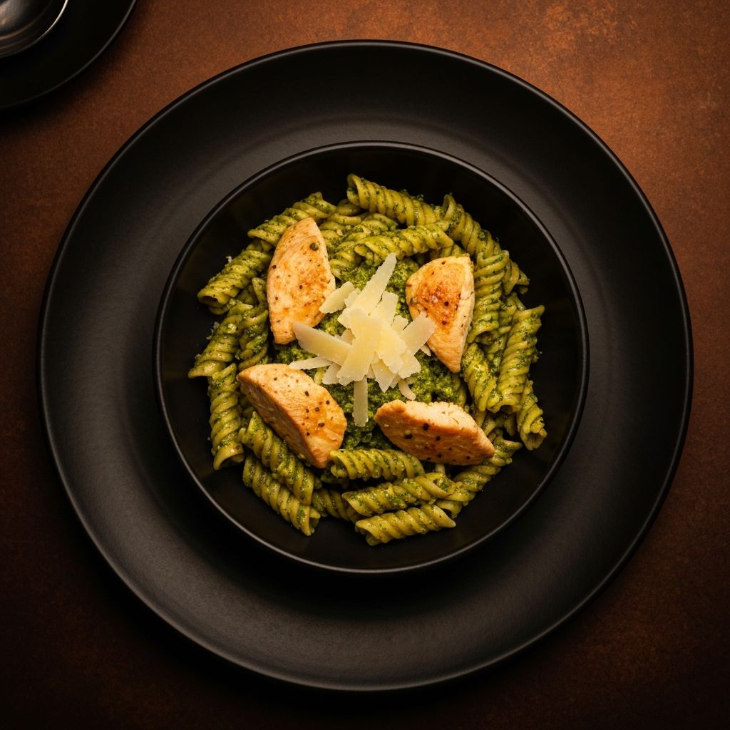 Kycklingpasta med pesto